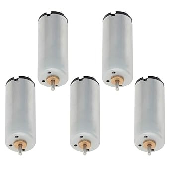 Fielect 5Pcs DC Motor, 3V 18500RMP Mini Electric Motor Miniature DC Motors Electronic Component Motor Accessories for DIY Driver Parts 30mm x 12mm
