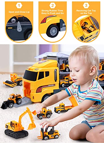 Toys For Boys,25 Pcs Engineering Die-Cast Construction Car Toddler Toys For 3 Year Old Boys Vehicles Gifts Kids Toys For Age 3 4 5 6 7 Year Old Boys By Alotjoy #TOP3