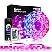 Tira de Luces LED de Bluetooth 5M, Maxcio 30D/M 5050 RGB Tira LED con Remoto de 24 teclas & Caja de control, Sincronización de Música LED Luces de Cuerda para Dormitorio, TV, Fiesta(1x5M)