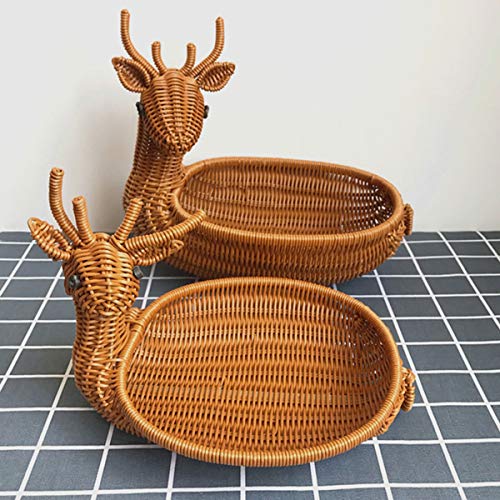 Cabilock 1 cesta criativa para armazenamento de frutas para uso doméstico (marrom claro)