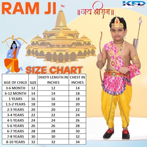 Image of Kaku Fancy Dresses Ram Costume for Kids Infant Baby Ram Dress for Boys with Accessories