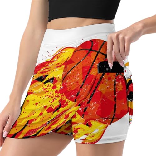 Jupe de course athlétique femme skort de sport respirante avec poche intégrée