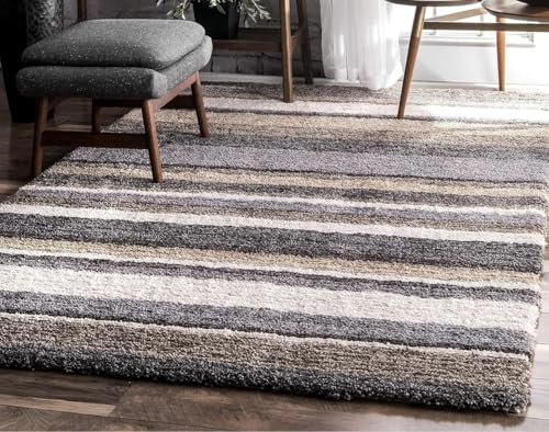 Image of Premium Soft Shaggy Runner Rug for Hallway, Bedroom & Living Room | Modern Geometric Pattern Carpet | Fluffy Bedside Floor Mat | Non-Slip Long Runner for Home Decor [2x6 Feet Multi 12]