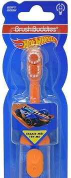 Brush Buddies Hot Wheels Kids Electric Toothbrush Soft Bristle Powered Toothbrush for Toddlers and Children Ages 4-7, Fun Character Design, Easy Grip Handle, Ideal for Daily Oral Care