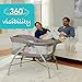 The First Years First Dreams Folding Baby Bassinet - Portable Crib for Travel - Bassinet Bedside Sleeper for Baby - White