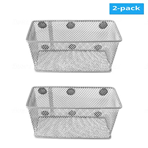 Magnetic Basket Set of 2 by GoSupplyWise - Mesh Organizer and Holder on