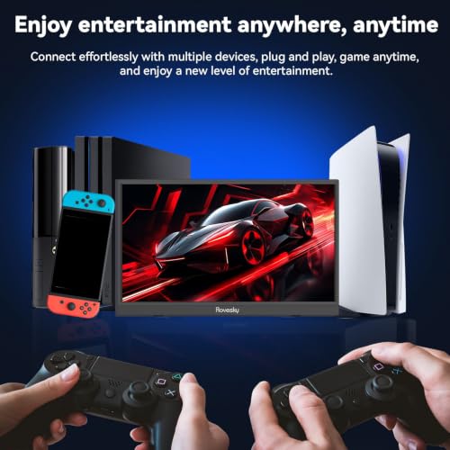 Image of Cordless 15.6'' Portable Monitor with Built-in Battery,1080P FHD IPS Laptop Screen Extender, 100% No Wires Needed, Wireless Screen Mirroring Display for phone PS4 /5 Xbox Switch Gaming & Office