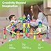 PicassoTiles 200pc Magnetic Marble Run Tiles Toy STEM Educational Race Track with Light Up Marbles Magnet Tile Building Blocks Maze Kit Sensory Pretend Play Toys for Toddlers Boys Girls Ages 3+ PTG200