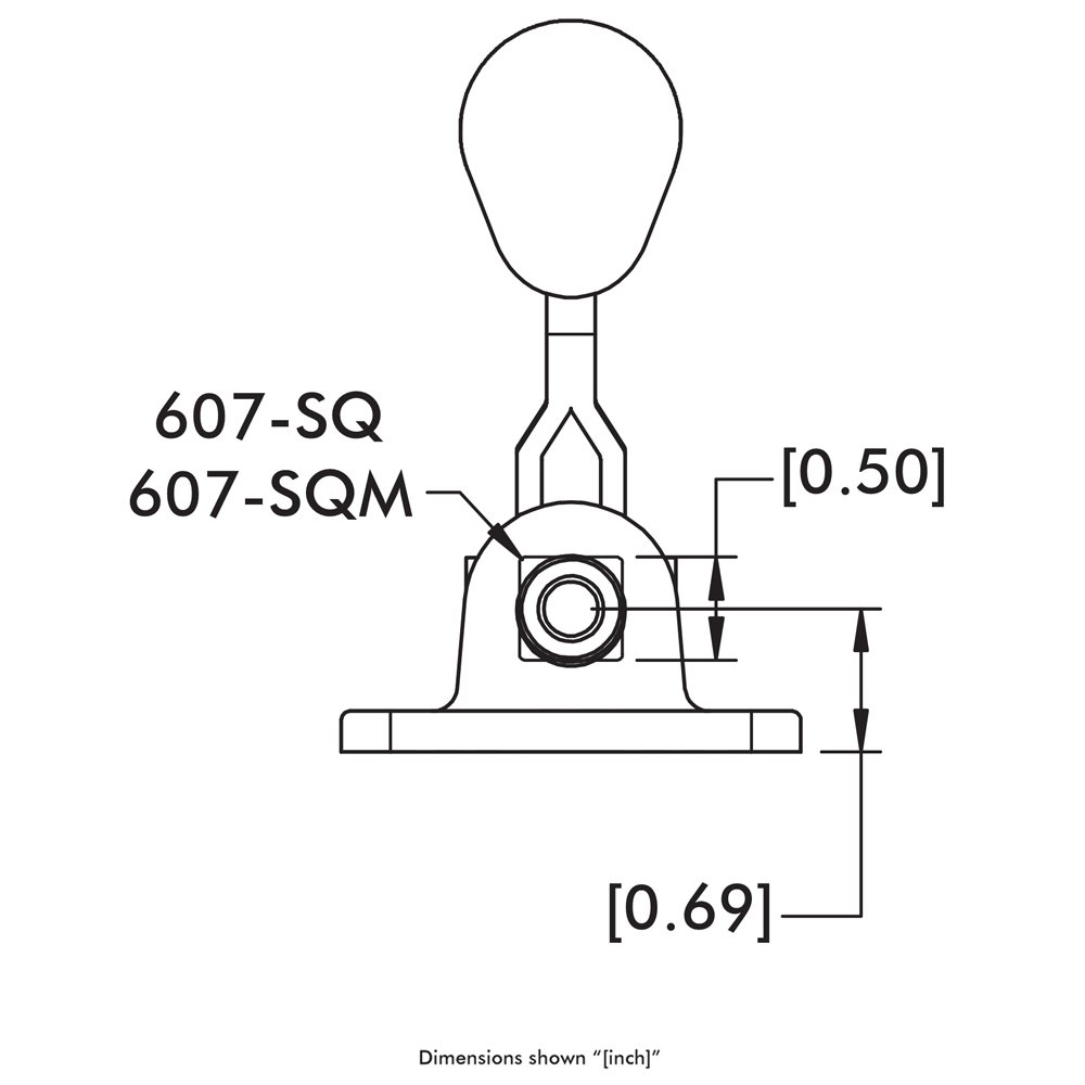 DE STA CO 607 Straight Line Action Clamp with Panel Mount
