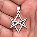 925 Sterling Silver Unicursal Hexagram Thelema Symbol Golden Dawn Magick Occult Pendant
