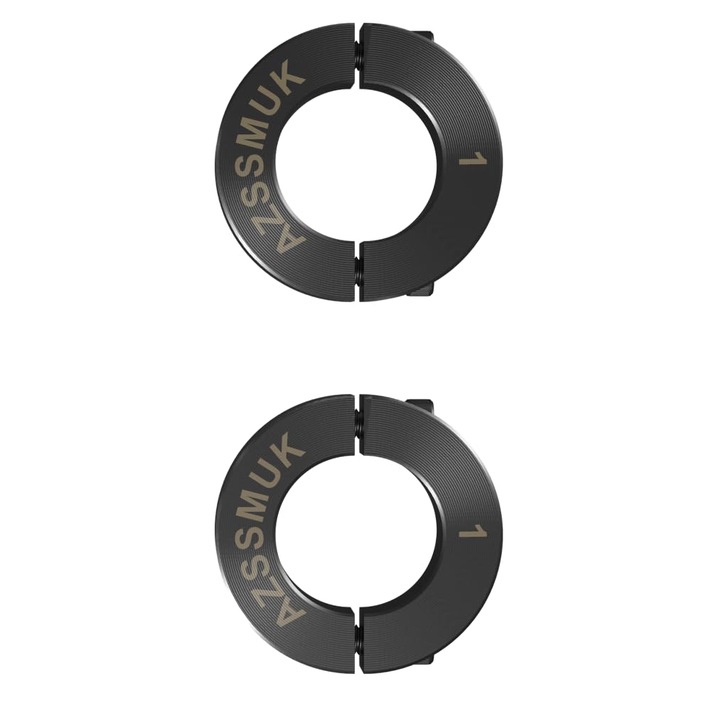 AZSSMUK Clamping Shaft Collar, Black Oxide Plating, 1" Bore Size Carbon Steel with Black Oxide Coating 2-Piece