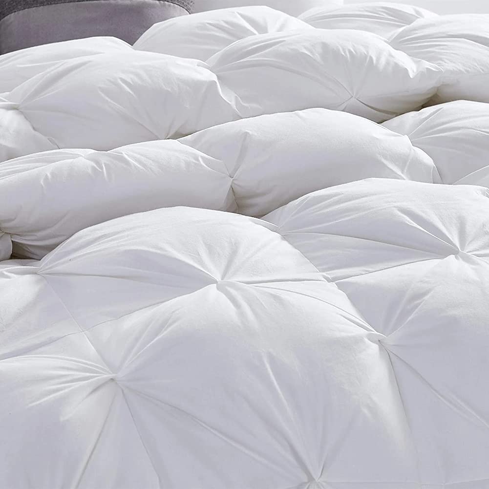 NZPOST Piumino in Cotone con linguette angolari, per Tutte Le Stagioni, Trapunta/Piumino/Trapunta Matrimoniale, Leggero, di Lusso, di qualità alberghiera (Bianco 150x200 cm, 3 kg)