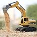 ID Gerilla Remote Control Excavator Toy, RC Construction - Metal Shovel Digger Vehicles with Lights Sounds and 680° Rotation Digging Sand, Christmas Birthday Gift for Aged 3 4 5 6-10 + Year Old