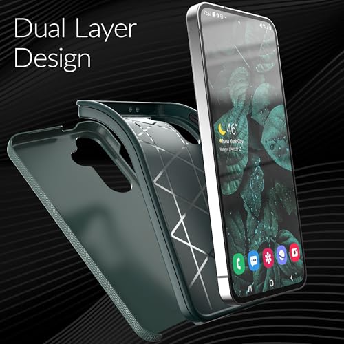 Image of Crave for Samsung Galaxy S24 FE Case, Shockproof Protection Dual Layer Case for Samsung Galaxy S24 FE (6.7 inch) - Forest Green
