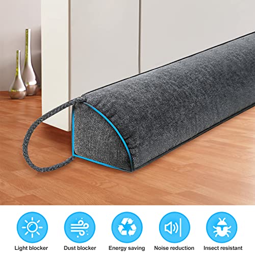 Asmsdd Door Draft Stopper 32 Inch, Heavy Triangle Under Door Draft Noise Blocker Stopper Bottom Insulation Noise Cold Air Stoppers Door Sweeps Weather Stripping Draft Guard Seal For Doors And Windows #TOP1