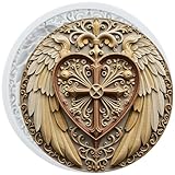 TAOXIBEI Angel Wings Polymer Clay Mold Heart Wings Cross Silicone Molds for DIY Crafts Epoxy Resin Casting Air Dry Polymer Clay Plaster Jewelry Making