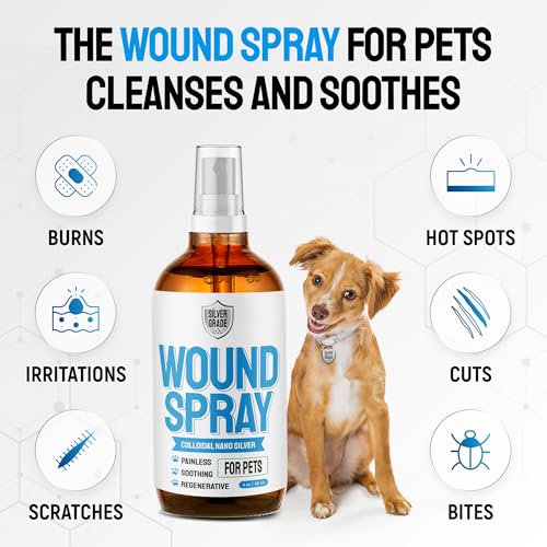 Image of Dog Wound Spray for Pets - Colloidal Silver Wound & Skin Care for Dogs & Cats + Secret Product in a Set - Help with Rashes, Hot Spots, Itches, Scratches, Skin Irritations, Bites & Burns