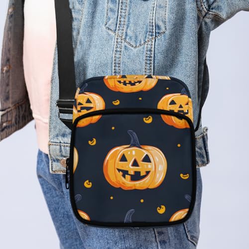 Mini Lightweight Crossbody Bag Casual Shoulder Handbag Portable Small Backpack Trvel Halloween Style Pattern Design3