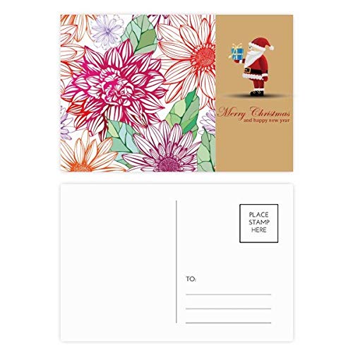 Cartes postales Père Noël à pompon 3D au fini papier d'art