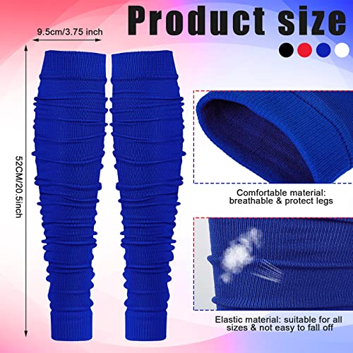 Vicenpal 4 Pairs Football Leg Sleeves Men Calf Compression Sleeves Scrunch Leg Socks for Soccer Boys Youth2