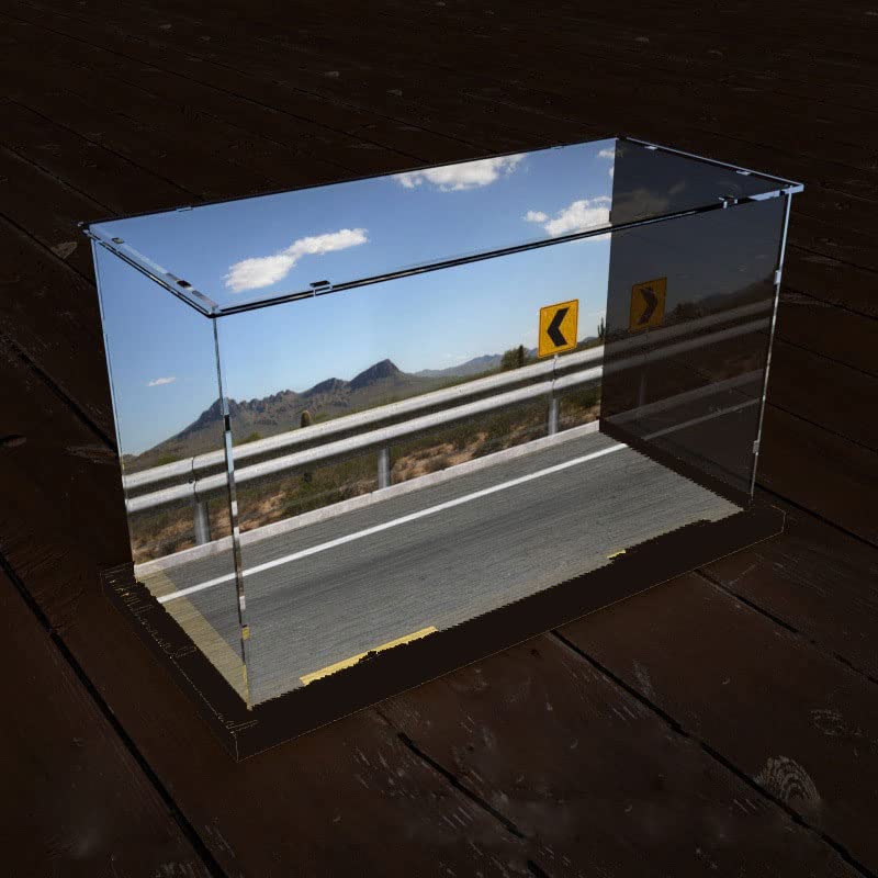 zalati Display Case Acrylic with Simulation Scenario Dustproof Showcase for Motorcycle Model Toy Collectibles Assemble - Image 2