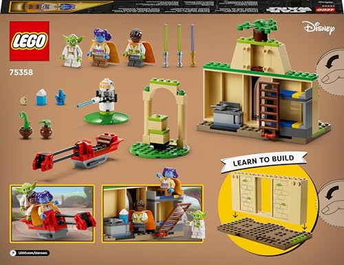 Star Wars Tempio Jedi su Tenoo con Maestro Yoda, Giochi da Costruire per Bambini e Bambine dai 4 Anni in su con Spade Laser Giocattolo, Figura di Droide e Speeder Bike 75358 - Lego - Immagine 8