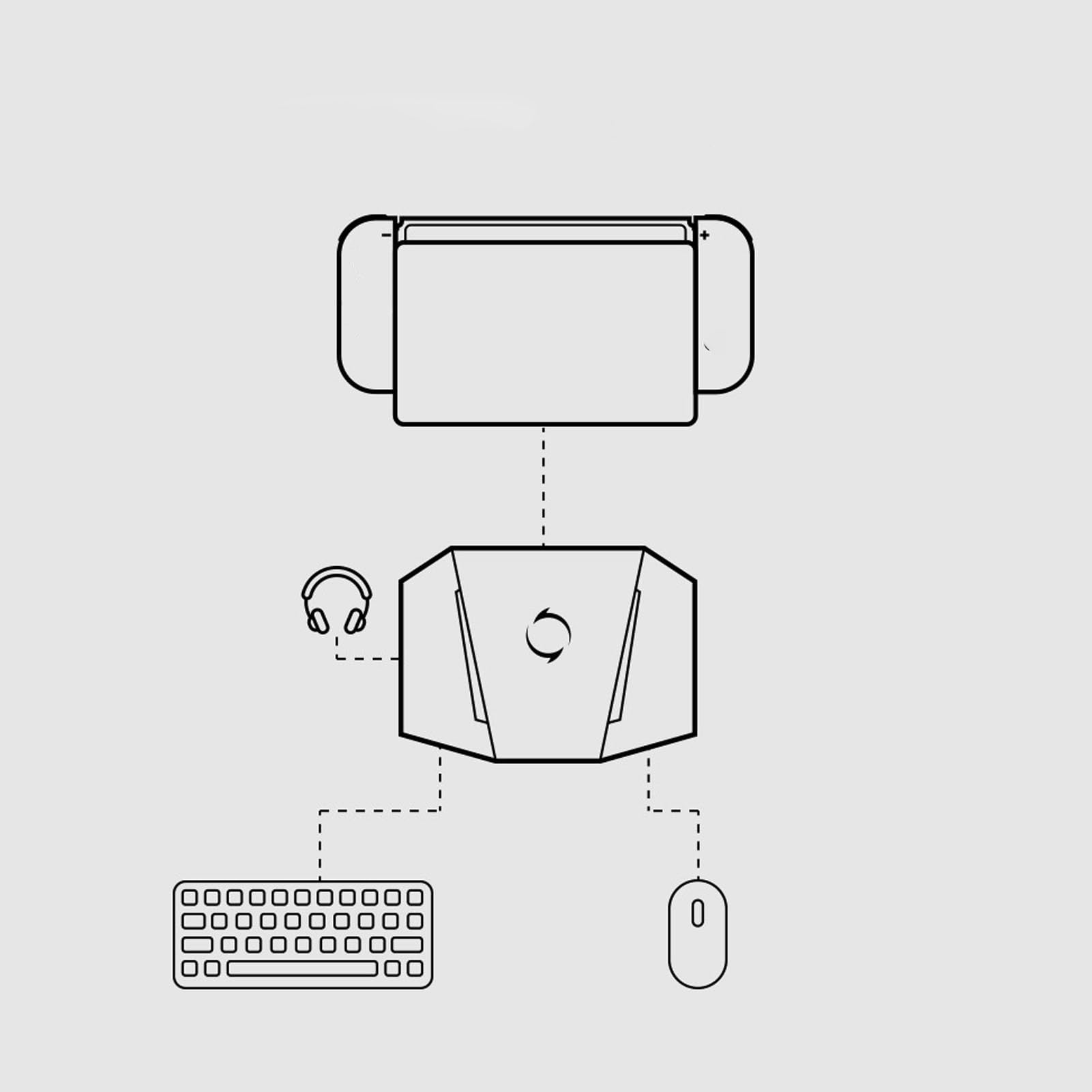 Konwerter myszy i klawiatury do konsoli gier VX2 AimBox, adapter klawiatury i myszy APP Control z funkcją RGB i dźwiękiem 3,5 mm, kompatybilny z, X box Series X/S, X box One