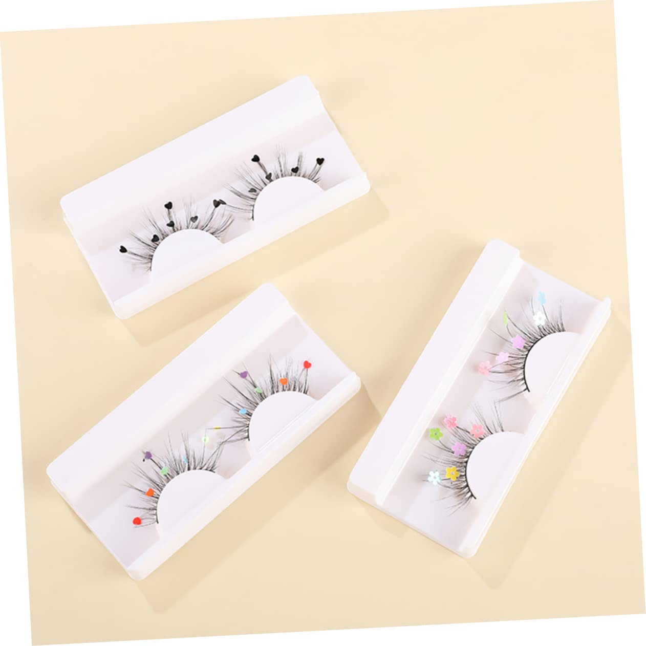 MAGICLULU 2 Set Di Ciglia Finte A Farfalla Ciglia Soffici E Glitterate Per Feste E Uso Quotidiano 4 Paia*2