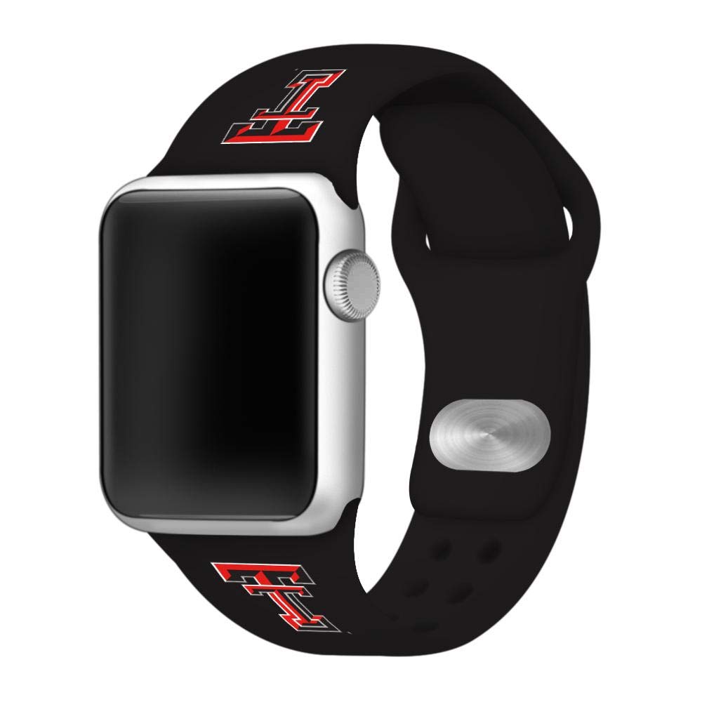 Affinity Bands Texas Tech Red Raiders Silicone Sport Band compatible with Apple Watch