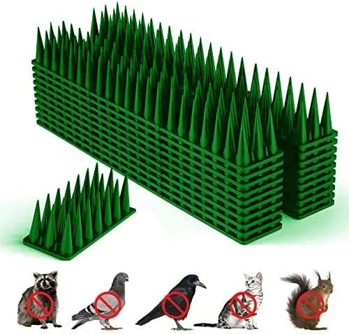 SEAGULLSTOPPER (Pack of 10) Bird Spikes, Pigeon Control Spikes with (Installation Kit),Spikes for AC Balcony Railing Window Home Protection from Pigeon Dog Monkey Crow Kabootar (Green) (B0C6V4F6LS) Amazon Price History, Amazon Price Tracker