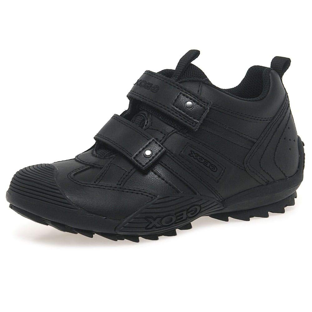 Geox Boy's J Savage G Low Top Trainers, Black, 1 UK