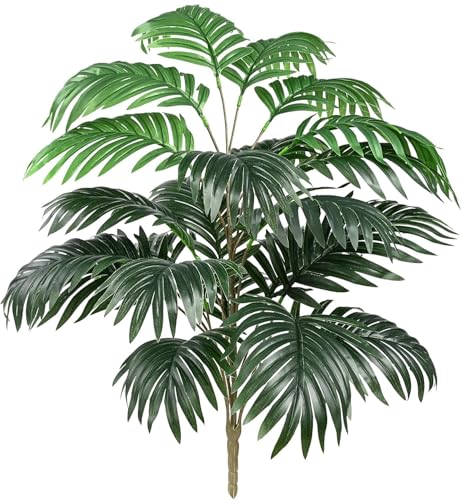 Image of Dekorly Plastic Fake Plants Artificial Floor Plants Large Tropical Palm Tree Tall Monstera Plant Without Pot Faux Plants for Indoor Outdoor Home