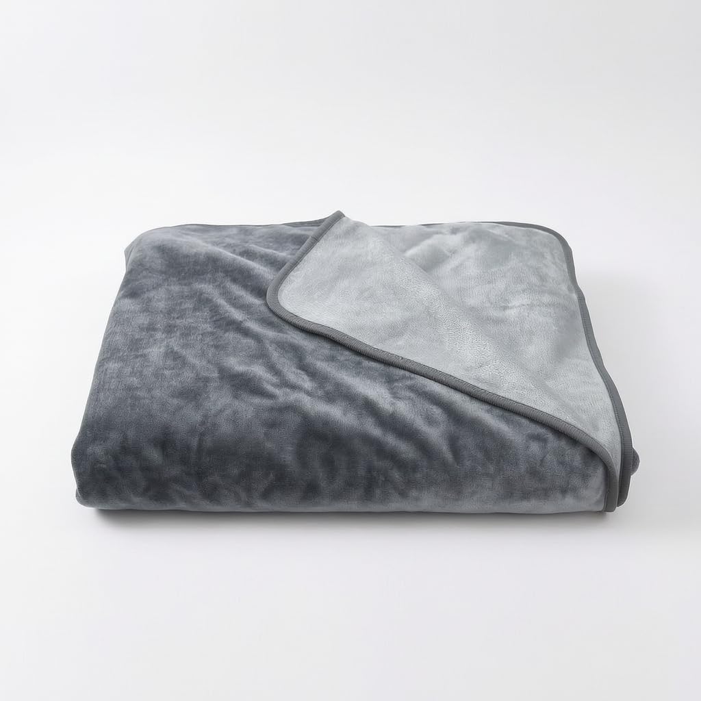 Couverture Imperméable pour Chien et Animaux, Plaid Réversible Double Face, Protection Canapé, Gris foncé + Gris Clair, 200 * 230