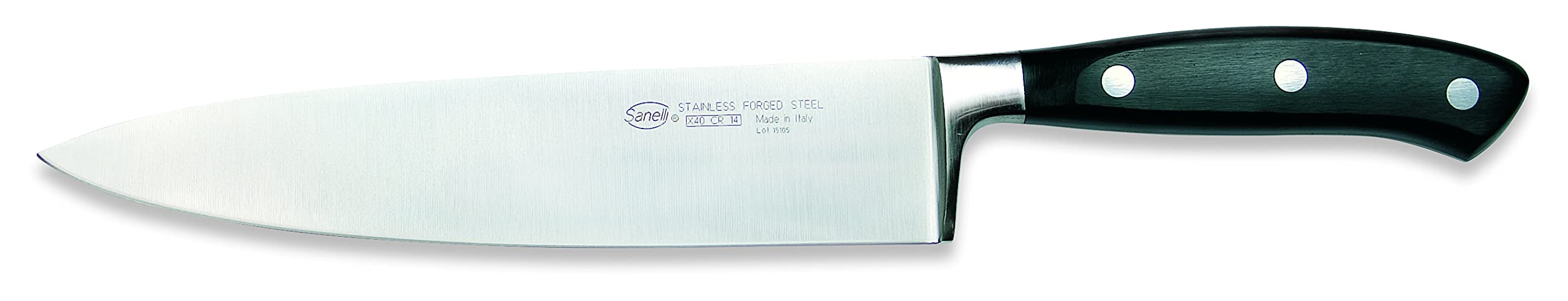 COLTELLO SANELLI CUCINA LAMA ACCIAIO cm.24 cm.24 coltelli stampati