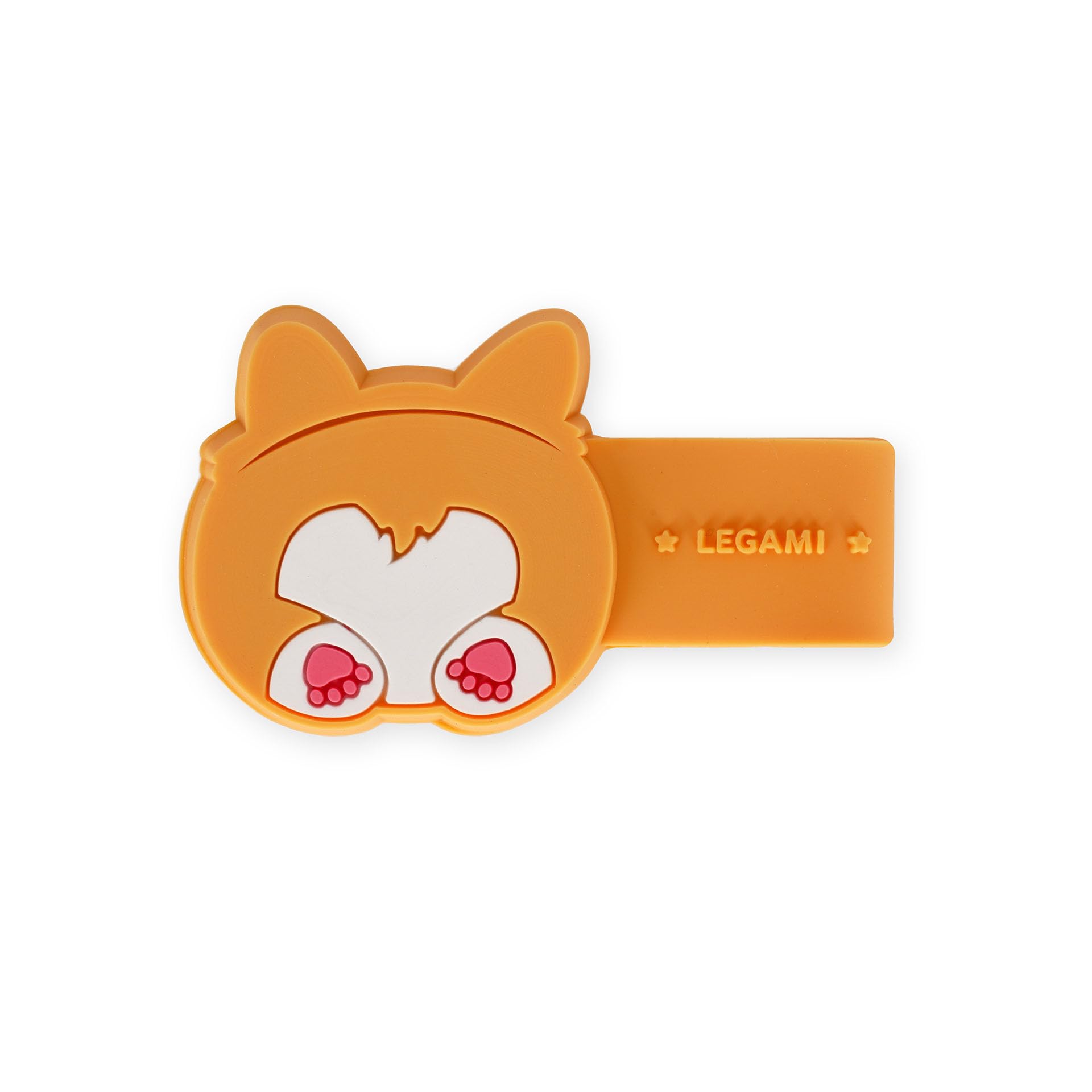 Legami, Magnetyczny klips, wzór Corgi, zapięcie na klips, optymalne do utrzymania porządku w kablach, mocowanie długopisów do notebooków, trzymanie słuchawek, 4,8 x 3,2 cm