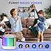 TAEMVV Mini Karaoke Machine for Kids with 2 Wireless Microphones, Portable Bluetooth Speaker & LED Lights, Birthday Gift Toy for Girls and Boys Ages 3–12+ (White)
