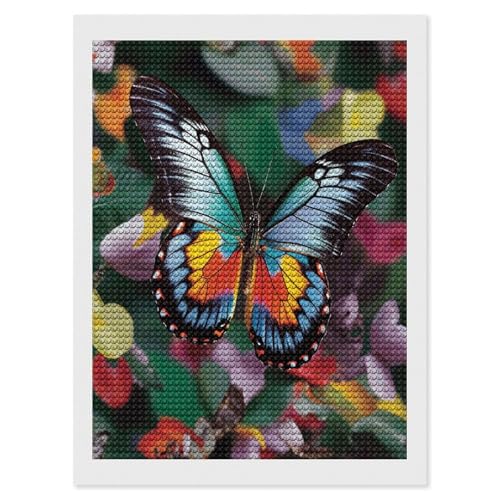 Pintura de diamantes para sala de estar: arte de mariposa colorida VstaDank para decorar tu hogar