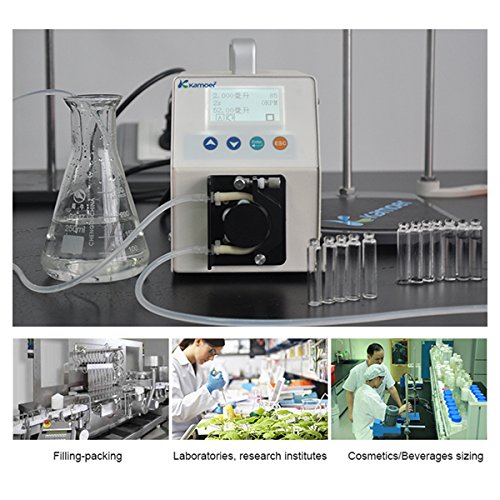 Image of Peristaltic pump stepper with digital control 110V-220V variable speed small intelligent liquid dosing pump for lab and filling Kamoer LLS Plus 3 rotors 1-352ml /min silicone tube 4.0mm x 7.2mm