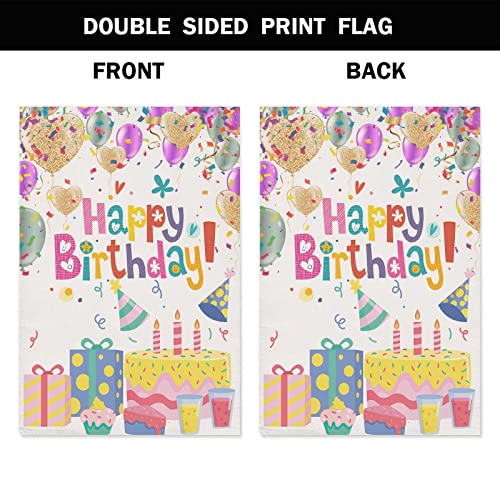 Hosnye Happy Birthday Garden Flags Double Sided Yard Flags Garden Flags 12X18 Inch For Yard Outdoor Decor #TOP2