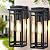 13.8'' Outdoor Wall Light Fixtures 2 Packs, Black Porch Lights Outdoor Lighting for House, Exterior Lighting Fixtures Wall Lanterns, Waterproof Modern Outside Sconce Lights for Patio Garage(No Sensor)