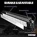 OEDRO LED Light Bar Tri-Row 52 Inch 758W Combo Off Road Lights Driving Fog Light Work Lamp + Upper Roof Windshield Mounting Bracket Compatible with 2007-2018 Jeep JK Wrangler + Wiring Harness