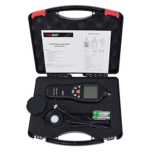 Light Meter ennoLogic eL200K – Digital Illuminance Lux Meter Photometer 0 to 200,000 Lux – Auto-Ranging, Hold, Min, Max, and Average Functions, Backlight - Thumbnail 2