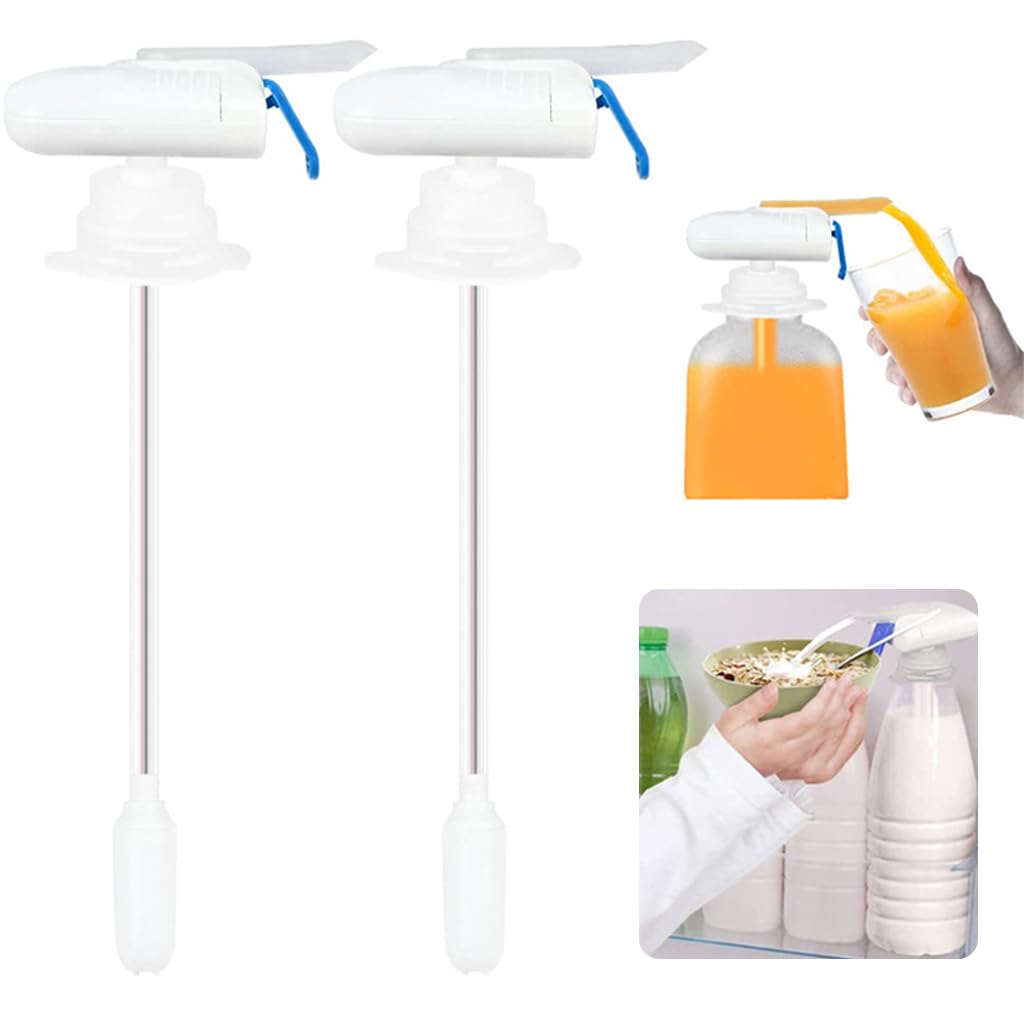 HASTHIP® 2Pcs Easy Water Dispenser Pump for Bottles Battery Operated Automatic Straw Pump Squeeze Button Design Drink Dispenser Pump for Large Water Bottle, Drink Container, Alcohols-image-40
