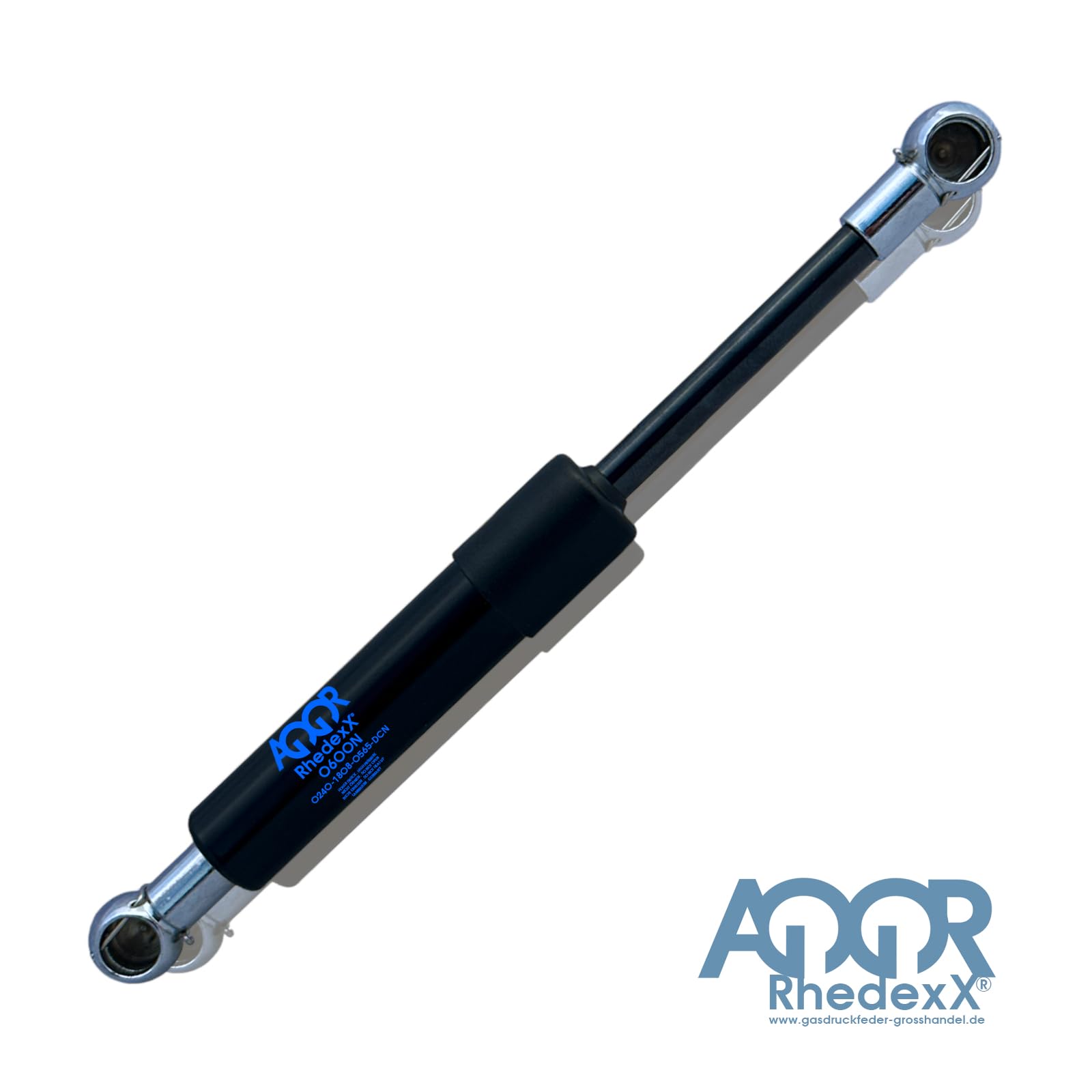 Sprężyna gazowa 565 mm/240 mm/50N-800N - amortyzator gazowy patelnia kulowa długość-565 mm, skok-240 mm, moc: 50N-800N, sprężyna gazowa z kulką M6 kątowa patelnia kątowa (565/240/200N)