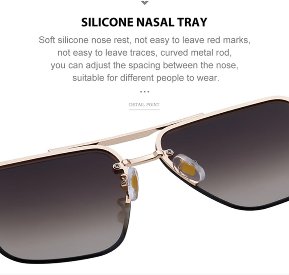 Metal Imitation Wood Grain Retro Light Luxury Sunglasses Fashion Driving Sunshades Outdoor