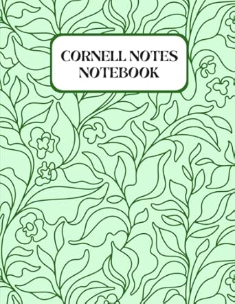Amazon.com: Cornell Notes Notebook: Beautiful Floral Note-Taking ...