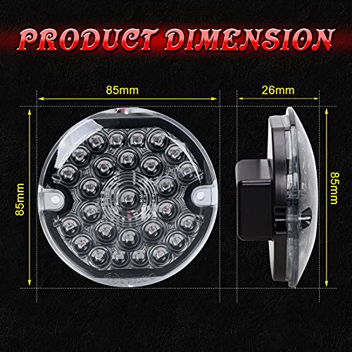 Image of 3-1 /4 Inch Rear Led Turn Signal Red Brake Light Compatible with ley Motorcycle Road Glide Road King Softail Ultra Classic Ultra Limited Electra Glide