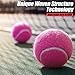 GKK 27 Pack Tennis Balls,Training Tennis Ball Pressure-less Practising Bulk Tennis Balls for Youth/Beginners/Pet Dogs High Altitude Playing Balls (Pink)
