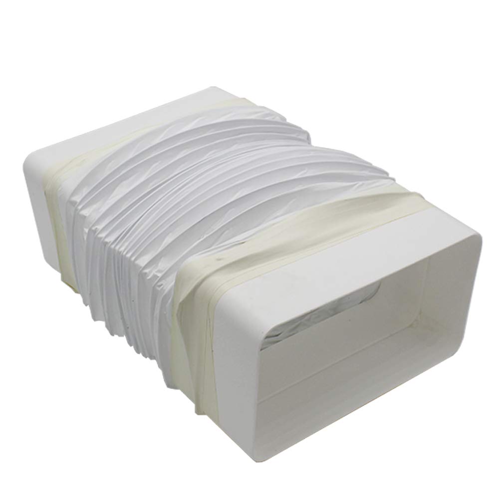 Kair Women's White Rectangular Flexible Bend 180Mm X 90Mm - 500Mm Length Pvc Hose