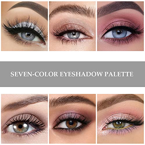 2Pcs 14Color Colorful Eyeshadow Palette,Blue Small Eye Shadow Makeup Palette Korean Glitter Matte Cool Warm Neutrals Nude Rainbow Eyeshadow Palette Highly Pigmented Long Lasting Waterproof Eyeshadow #TOP1